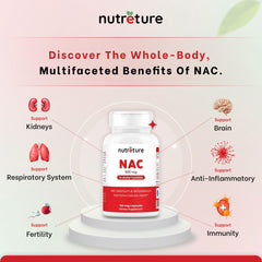 Back label details for NAC 600 mg
