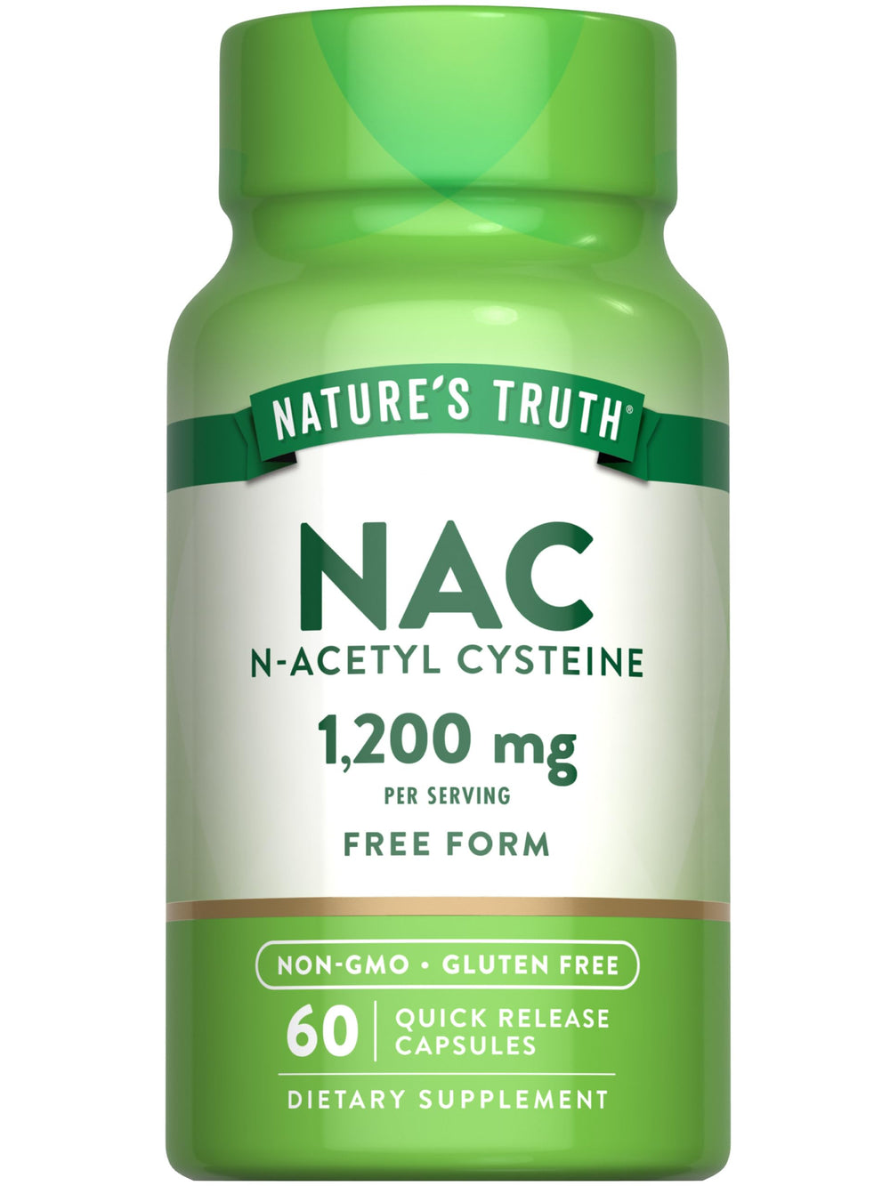 Front view of Nature's Truth NAC supplement bottle