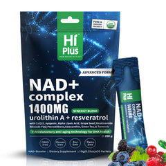 NAD+ 1400mg liquid supplement bottle and packaging
