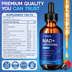 Diagram illustrating liposomal absorption of NAD+ with pepper extract