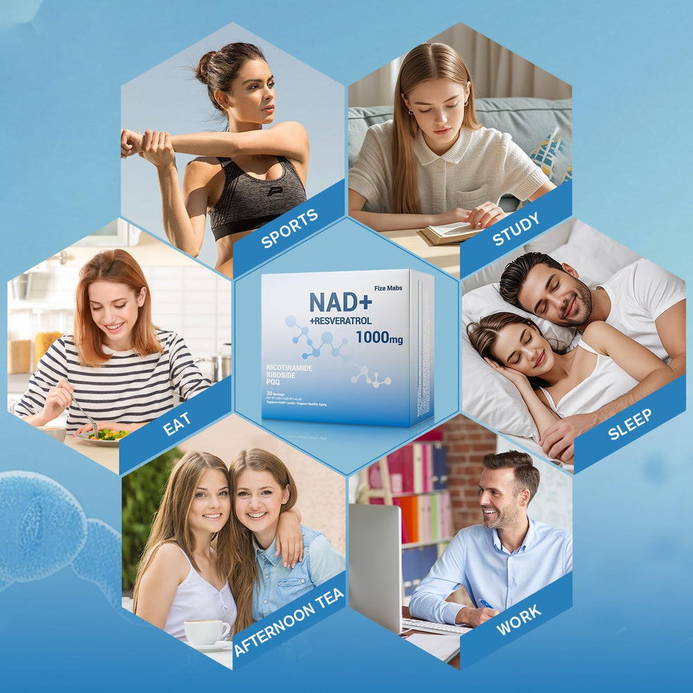 Concept image of vitality and youthful aging with NAD+