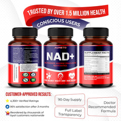 NAD+ bottle held in a wellness-oriented lifestyle setting