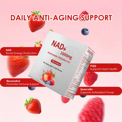 Lifestyle scene with NAD+ Berry Flavor Drink Mix sachets