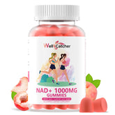 NAD+ Gummies peach flavored bottle – front view