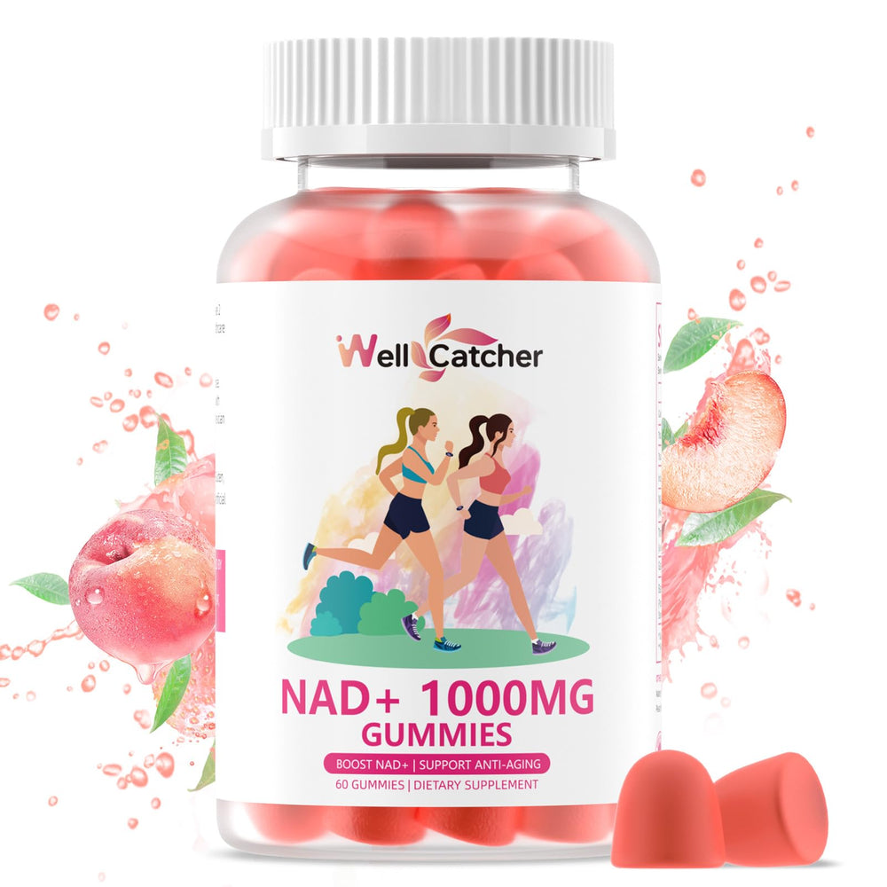 NAD+ Gummies peach flavor – gluten-free vegan badge