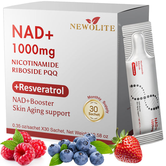 NAD+ liquid berry-flavored stick packs