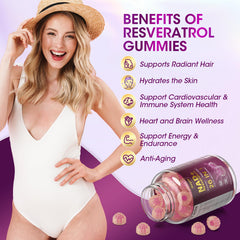 Close-up of NAD+ and resveratrol formula in gummies