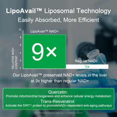 NAD+ resveratrol quercetin formulation visual