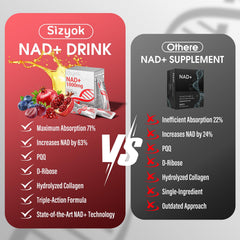 NAD+ liquid with collagen and hyaluronic acid for skin health