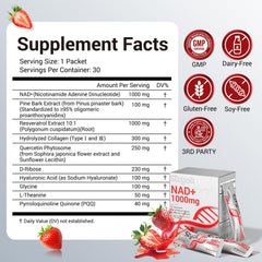 Trans-resveratrol and nicotinamide in NAD+ liquid, 2000mg blend