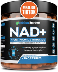 NAD+ supplement bottle front label