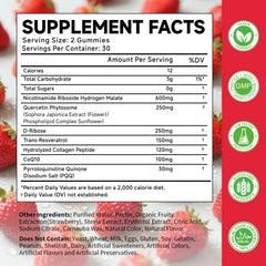 Serving of NAD+ gummies for energy and aging support