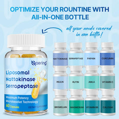 Naering enzyme supplement ingredients label reveals a synergistic nutrient mix.