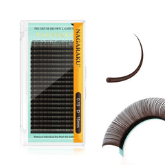 NAGARAKU dark brown classic eyelashes for natural, seamless look.