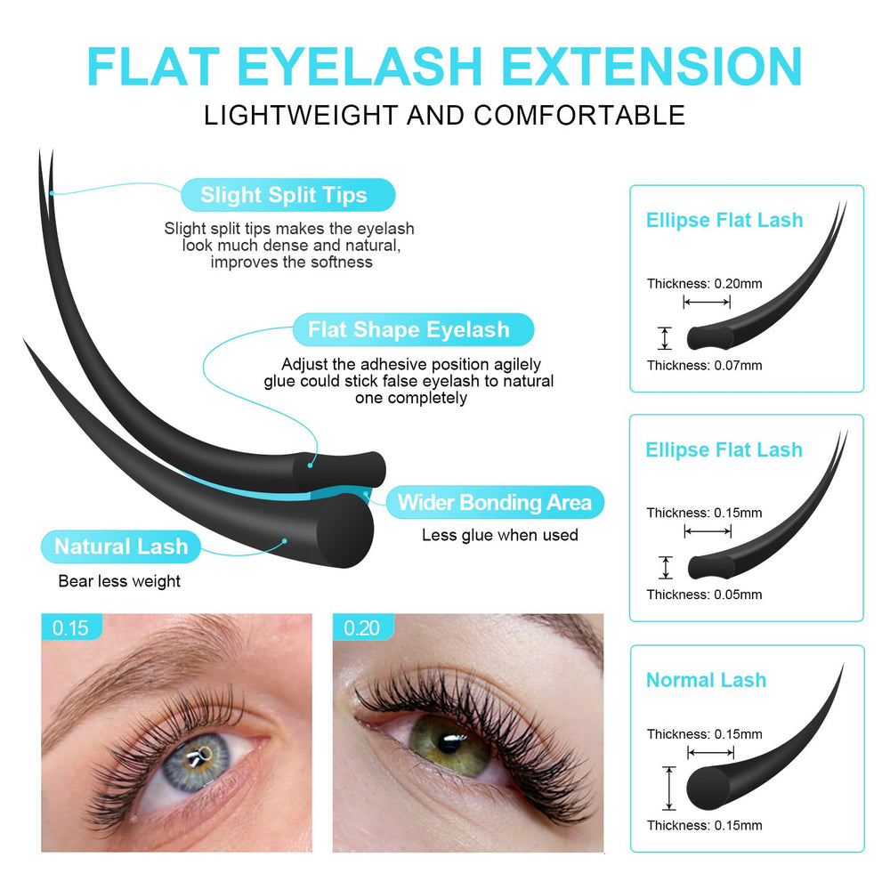 NAGARAKU double tips ellipse lashes, closeup showing dense yet lightweight appearance.