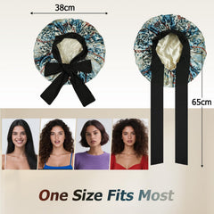 NAHOSY satin bonnet showcasing versatile use for sleep, workouts, makeup, and travel.