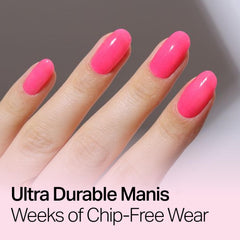 Nailboo hot pink dip powder shows smooth, mess-free application for beginners and pros.