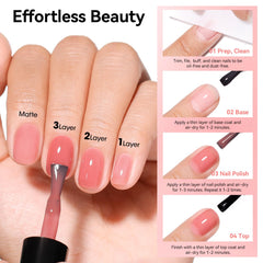 Nailshion Nude Set quick-dry finish in 1-2 minutes