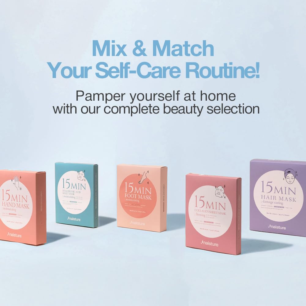 Naisture Hyaluronic Acid Face Mask travel-friendly single-use packet on a tray.