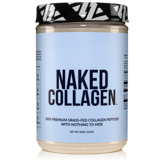 Bottle of Naked Collagen Peptides powder for 60 servings, pasture-raised
