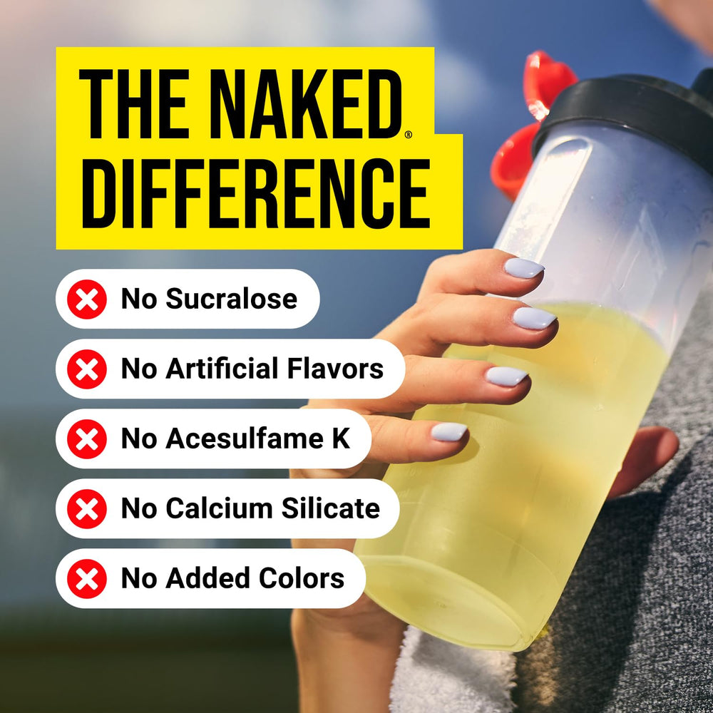 Naked Lemon Lime Creatine Monohydrate Stick Packs with packaging