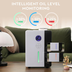 Namste essential oil diffuser smart touch screen enables precise scent scheduling and control.