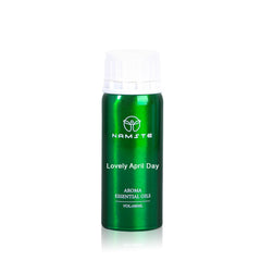 NAMSTE Lovely April Day bottle closeup showcasing citrus-musk aroma for everyday diffusing.