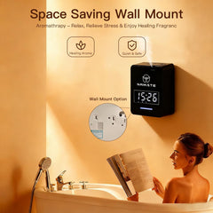 Namste smart diffuser clock bluetooth-control reveals flexible scheduling for daily routines.