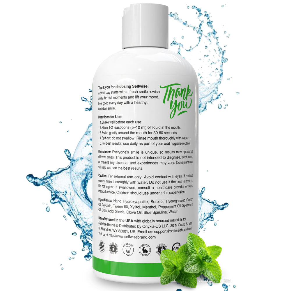 Enamel protection and gentle whitening concept graphic