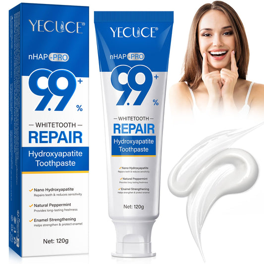 9.9% Nano Hydroxyapatite Toothpaste bottle and packaging