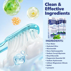 Close-up of toothpaste showing nano-hydroxyapatite particles