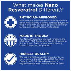 USDA Organic MCT oil carrier used in nano resveratrol liquid