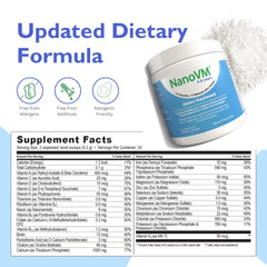 Close-up of NanoVM powder with scoop - 275g unflavored