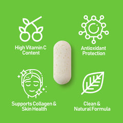 NANOWELL Acerola Cherry Vitamin C 1000mg bottle - back label