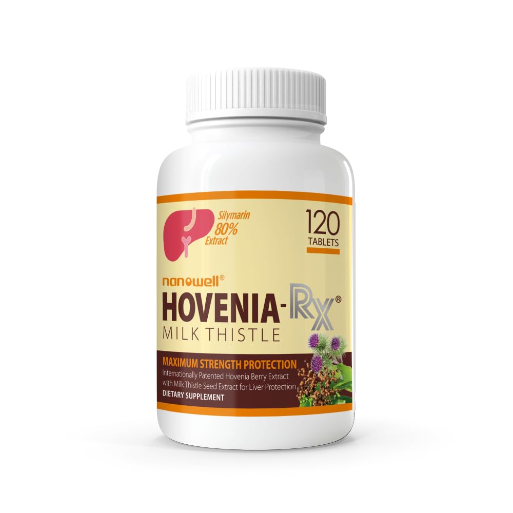 NANOWELL Hovenia-RX Milk Thistle bottle and label on white background