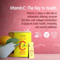 Lifestyle shot: NANOWELL Vitamin C sticks on a desk