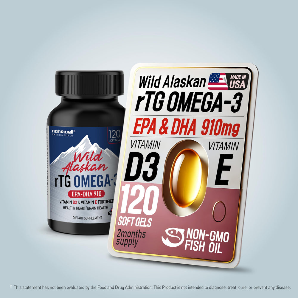 Close-up of label showing 658mg EPA and 252mg DHA per serving