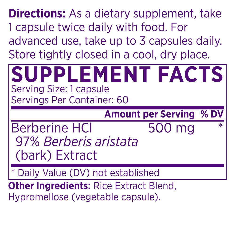 NAOMI berberine capsules closeup showing precise dosage.