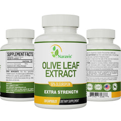 Packaging of Naravis Olive Leaf Extract bottle and box
