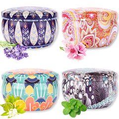 Naruning 4Pack Aromatherapy Candles White Peach — fresh fruity aroma to brighten baths and living spaces.