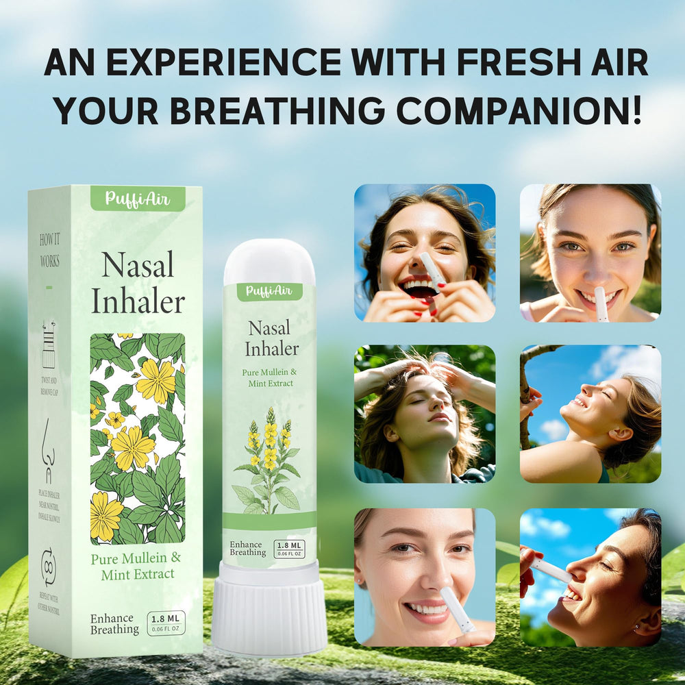 Nasal sticks with mullein and mint extract packaging