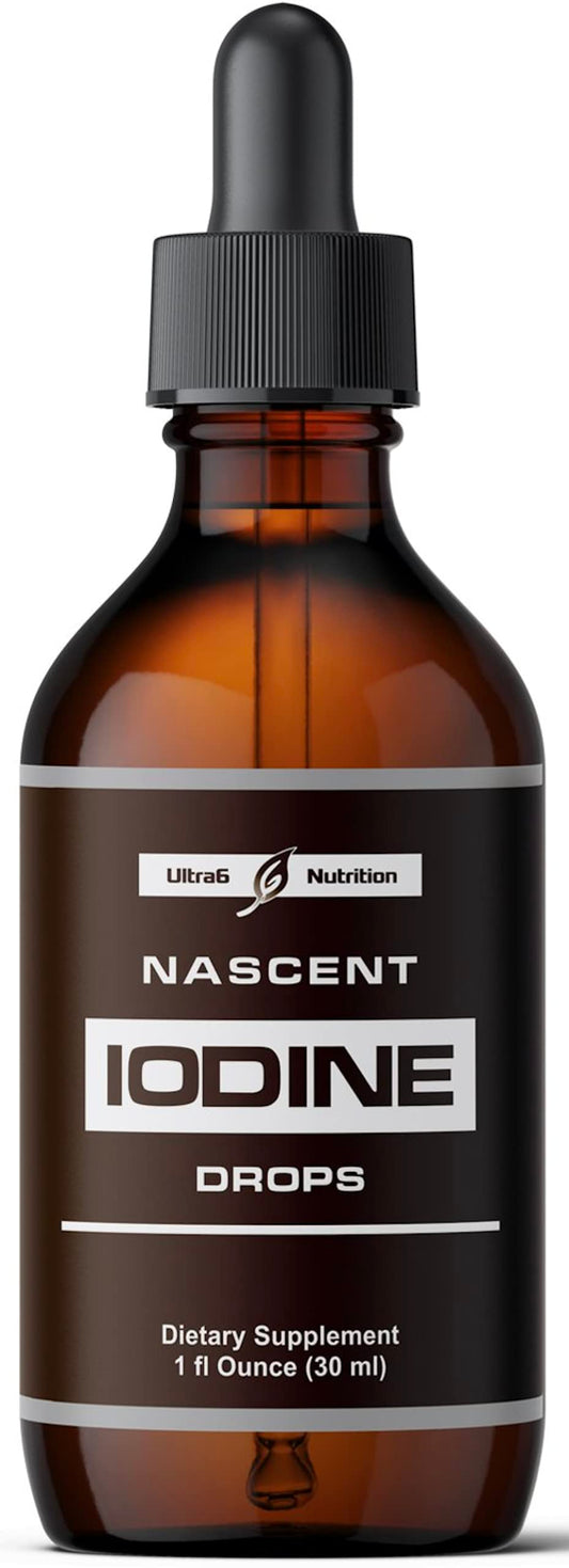 Bottle of Nascent Iodine Drops with label