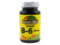 NAT B Vitamin B-6 TB 100MG bottle front view
