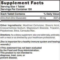 NAT B ZINC GLUC TB 50MG 100 tablets image