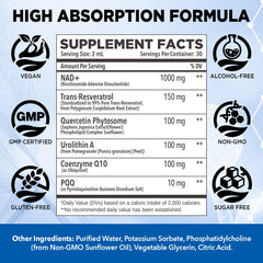 Graphic illustrating 5x bioavailability of liposomal NAD+ technology