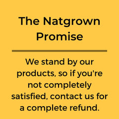 Vegan, gluten-free and dairy-free Natgrown supplement label indicating USA-made