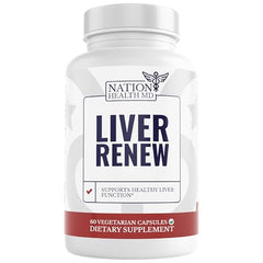 Nation Health MD Liver Renew bottle - front view