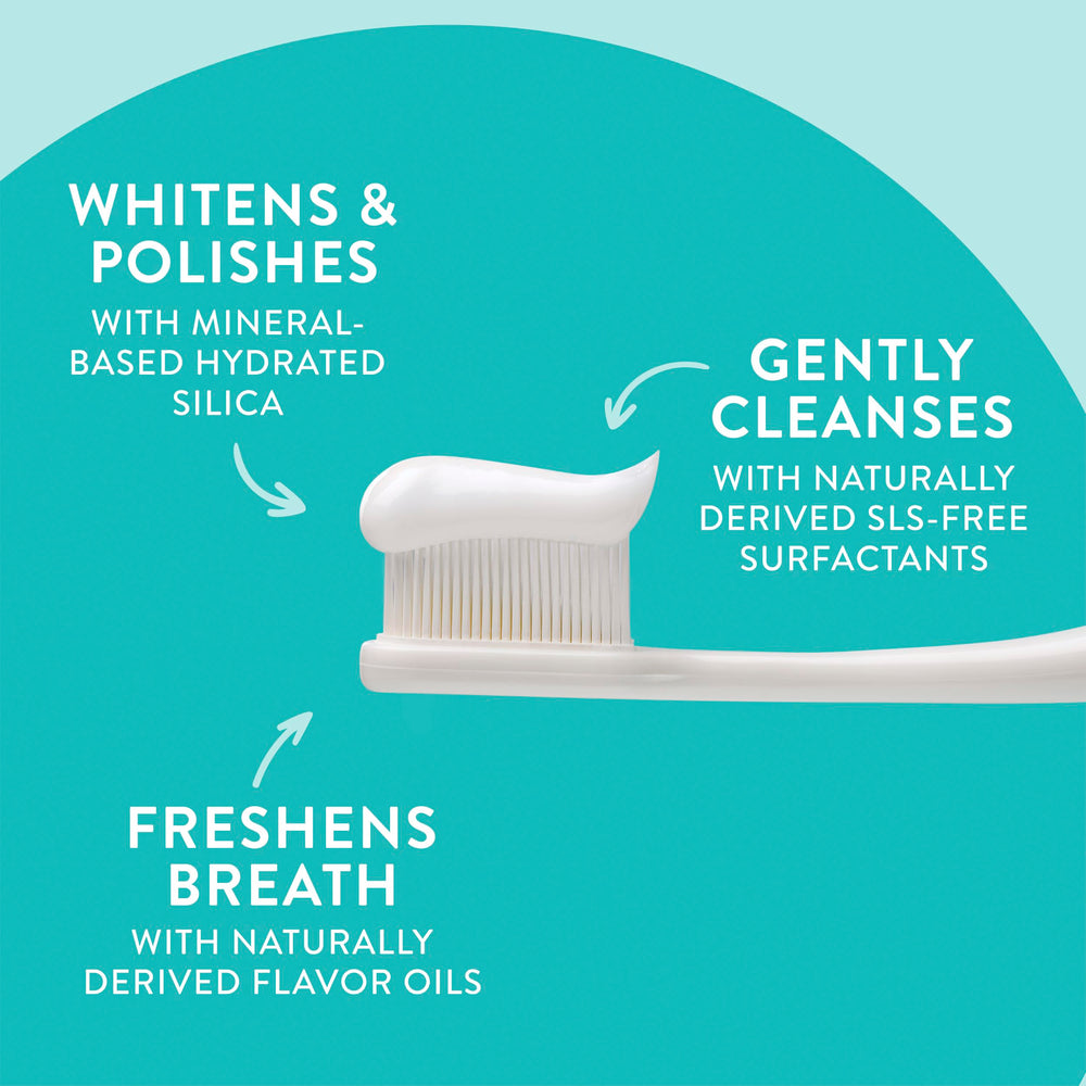 Wild Mint and Peppermint Oil flavor label on toothpaste packaging
