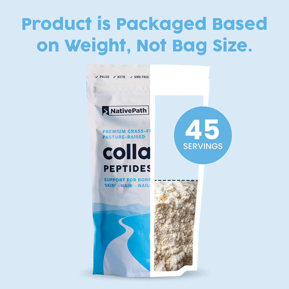 Nutrition facts panel for NativePath Collagen Peptides
