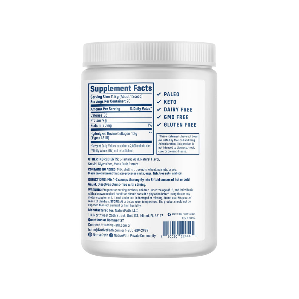 Close-up of NativePath Wild Berry Collagen Powder